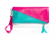 Clutch fucsia e color Tiffany