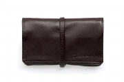 Portatabacco borsello marrone in vera pelle