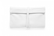 Portatabacco bianco in vera pelle
