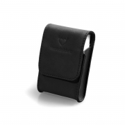 Portasigarette nero in vera pelle