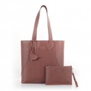 Brava Rosa, borsa shopper di vera pelle
