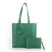 Brava Verde, borsa shopper di vera pelle