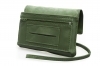 Portatabacco borsello verde in vera pelle