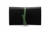 Real leather Black and Green tobacco pouch